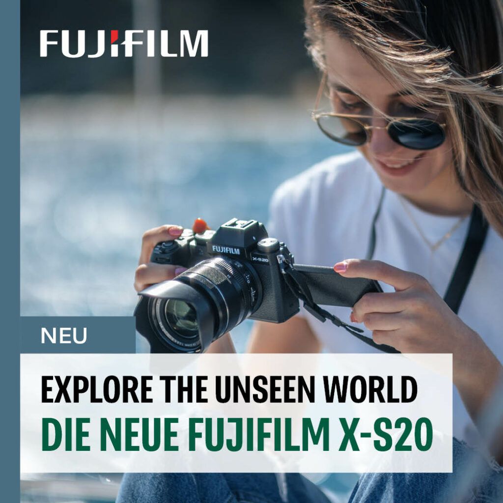 Vielseitige Reisekamera – Die spiegellose Systemkamera FUJIFILM X-S20 mit KI-Autofokus und langer Akkulaufzeit