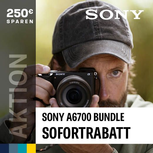 Sony a6700 mit ausgewählten Objektiv kaufen und Sofortrabatt erhalten. | 01.02. - 30.06.2024